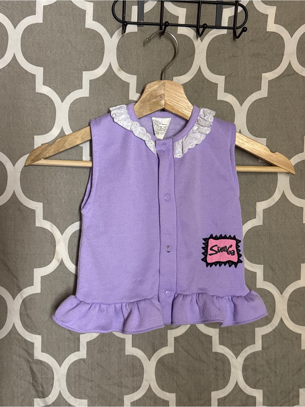 Vintage Disney Simba Purple Toddler Vest / Top Size 18m